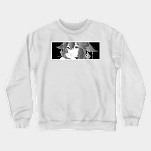 Yae Miko Black and White Crewneck Sweatshirt